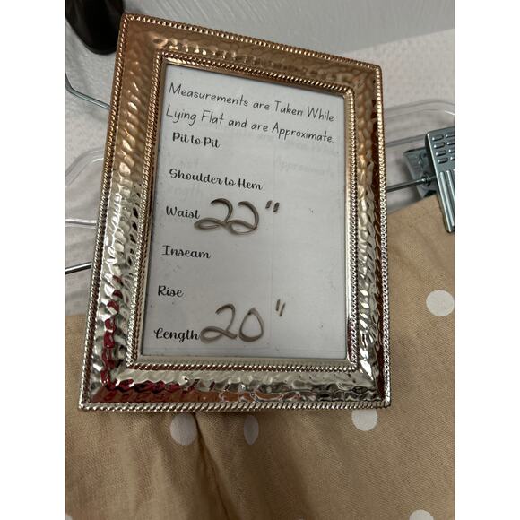 Old Navy Women's Plus Skirt Linen Blend Tan White Polka Dot Short Zip 3X NWT - Picture 9 of 10